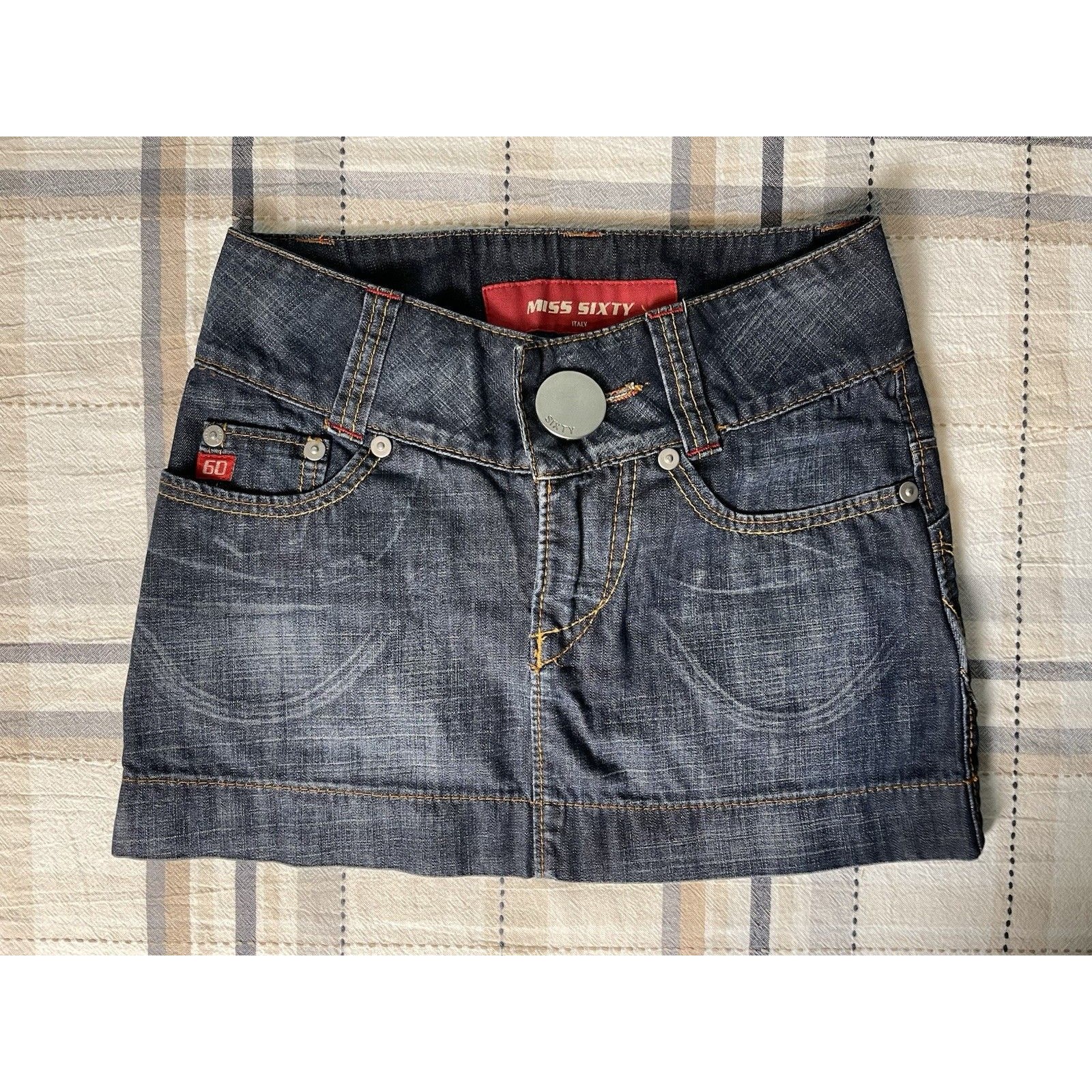 Miss Sixty Vintage Mini Skirt Women’s Size Small Denim Y2k Rare Italy